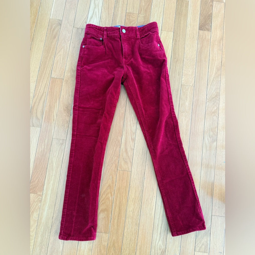 Boden Red and Blue Corduroy Pants